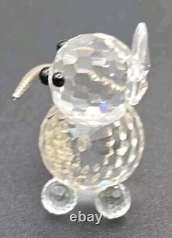 Swarovski Crystal Cat Kitten Miniature Flexible Silver Metal Tail Retired PB103