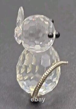 Swarovski Crystal Cat Kitten Miniature Flexible Silver Metal Tail Retired PB103