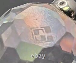 Swarovski Crystal Cat Kitten Miniature Flexible Silver Metal Tail Retired PB103