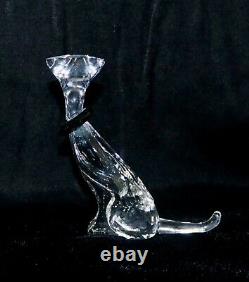 Swarovski Crystal Cat Wearing Green Collar #289478 IOB COA