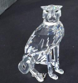Swarovski Crystal Cheetah Cat 1994 African Wildlife Theme Mint In Box