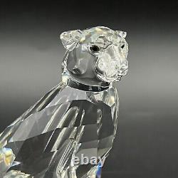 Swarovski Silver Crystal Cheetah Figurine 7610NR000001 1994 With Box Retired