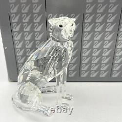 Swarovski Silver Crystal Cheetah Figurine 7610NR000001 1994 With Box Retired