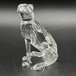 Swarovski Silver Crystal Cheetah Figurine 7610NR000001 1994 With Box Retired