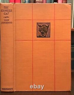 THE SIAMESE CAT Underwood, 1st and Limited Ed, 1928 CATS ART DECO WOODCUTS