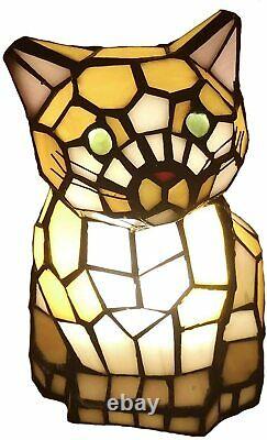 Tiffany Style Stained Glass Accent Table Lamp Night Light