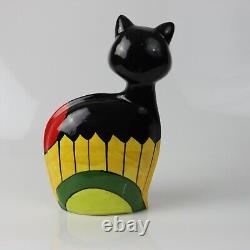 Turov Ceramic Art Cat Figurine Hand Painted Signed 1999 Rare