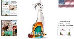 Unique Handcrafted Cat Glass Figurine Lovely Animal Collectible for Gifting