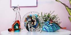 Unique Handcrafted Cat Glass Figurine Lovely Animal Collectible for Gifting