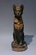 Unique Statue Of Egyptian Goddess Bastet Cat With Scarab Large Heavy Stone