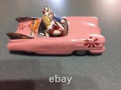 VILLEROY & BOCH Benedikt Automobile Cat Pink Cadillac Figurine NO BOX