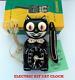 Vintage 60's Black-electric-kit Cat Klock-kat Clock-original Motor Rebuilt+ Box