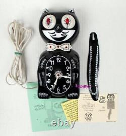 VINTAGE 60's BLACK-ELECTRIC-KIT CAT KLOCK-KAT CLOCK-ORIGINAL MOTOR REBUILT+ BOX