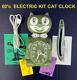 Vintage 60's-electric-avocado Kit Cat Klock-kat Clock-original Motor Rebuilt-usa