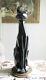 Vintage Black Cat Statue Universal Statuary Corp 24 1960 Art Deco Modern
