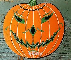 VINT. HALLOWEEN BEISTLE 30's DIECUT LARGE' ART DECO' BLACK CAT FACE, DEAD MINT