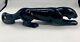 Vtg 18mcm Haeger Art Pottery Solid Black Art Deco Stalking Panther Cat Figurine