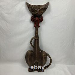 VTG Burwood Wall hanging Art Deco Siamese Cat With Bowtie #6123 23 1/4 Tall
