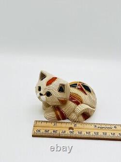 VTG/Set Of 2 Artesania Rinconada Mosaic Cat Figurines/Uruguay Pottery
