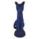 Van Briggle Pottery 1990s Lilac Blue Tall Cat Figurine Statue (trujillo)