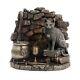 Veronese Design 4 7/8 Black Cat Conjuring Corner Cold Cast Resin Antique Bro