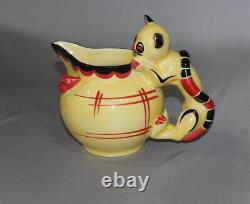 Very Rare Czech Ditmar Urbach Deco Cat Pitcher Czechoslovakia