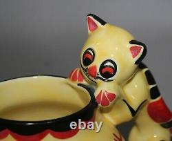 Very Rare Czech Ditmar Urbach Deco Cat Pitcher Czechoslovakia