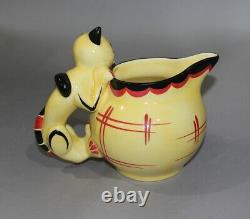 Very Rare Czech Ditmar Urbach Deco Cat Pitcher Czechoslovakia