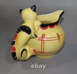 Very Rare Czech Ditmar Urbach Deco Cat Pitcher Czechoslovakia