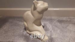 Very Rare Orchies Cat French Art Deco Craquele 1930