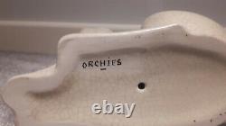 Very Rare Orchies Cat French Art Deco Craquele 1930