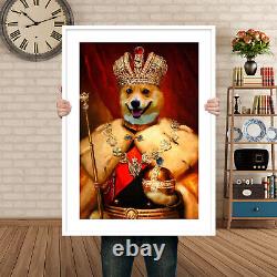 Viking Warrior Pet Custom Portrait Renaissance Art Funny Dog Cat Regal Portrait