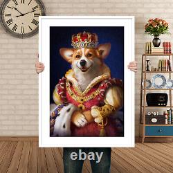 Viking Warrior Pet Custom Portrait Renaissance Art Funny Dog Cat Regal Portrait