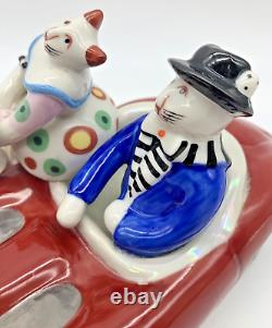 Villeroy & Boch Porcelain Benedikt Cats Old Timer Red Automobile Car Figurine