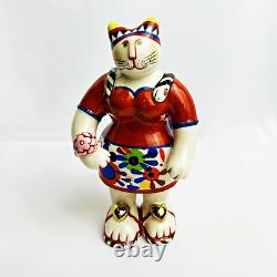 Villeroy & Boch Whimsical Cat Figurine Vintage Tomcat Signed Rosemary Benedikt