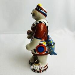 Villeroy & Boch Whimsical Cat Figurine Vintage Tomcat Signed Rosemary Benedikt