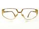 Vintag Cazal 1990's Gold Tortoise Geometric Mod 238 Art Deco Cat Eye Eyeglasses