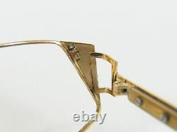 Vintag CAZAL 1990's Gold Tortoise Geometric MOD 238 Art Deco Cat Eye Eyeglasses