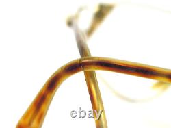 Vintag CAZAL 1990's Gold Tortoise Geometric MOD 238 Art Deco Cat Eye Eyeglasses