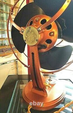 Vintage 1930's GE Cat. 55X164B Electric Fan, Art Deco, Copper Color, Refurbished