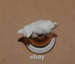 Vintage 1953 Rosenthal Porcelain Figurine Cat Gold Ball #250 Franz Nagy 2.3tall