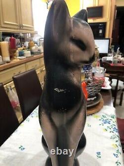 Vintage 20 MODERN Deco Stone Cat EGYPTIAN FELINE Floor Statue DOORSTOP