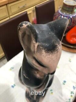 Vintage 20 MODERN Deco Stone Cat EGYPTIAN FELINE Floor Statue DOORSTOP
