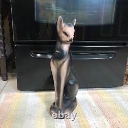 Vintage 20 MODERN Deco Stone Cat EGYPTIAN FELINE Floor Statue DOORSTOP