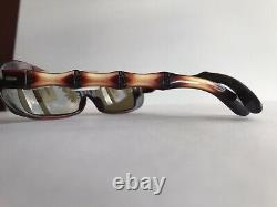 Vintage 40s 50s Faux Bamboo Sunglasses Cat Eye Pinup Eyeglasses Hawaiian Brown