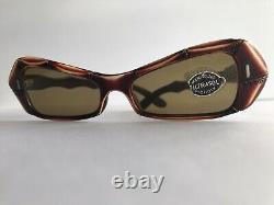 Vintage 40s 50s Faux Bamboo Sunglasses Cat Eye Pinup Eyeglasses Hawaiian Brown