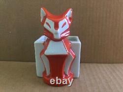 Vintage ART DECO Cat Kitten Figural Porcelain Planter Made in Japan