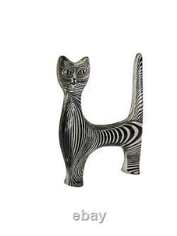 Vintage Abraham Palatnik Lucite Acrylic Standing Cat Art Sculpture Brazil 3.5