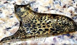 Vintage Abraham Palatnik cat Jaguar, Leopard Made in Brazil 2.5 x 4.5 Ex cond