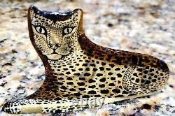 Vintage Abraham Palatnik cat Jaguar, Leopard Made in Brazil 2.5 x 4.5 Ex cond
